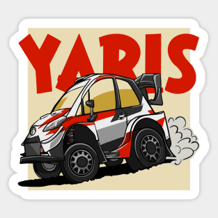 Yaris GR Rall Caricature Sticker